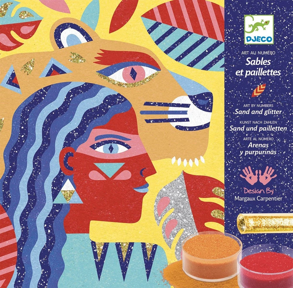 DJECO Glitter Zand Animal Totem 8 Jr+ 1 DJECO Glitter Zand Animal Totem 8 Jr+