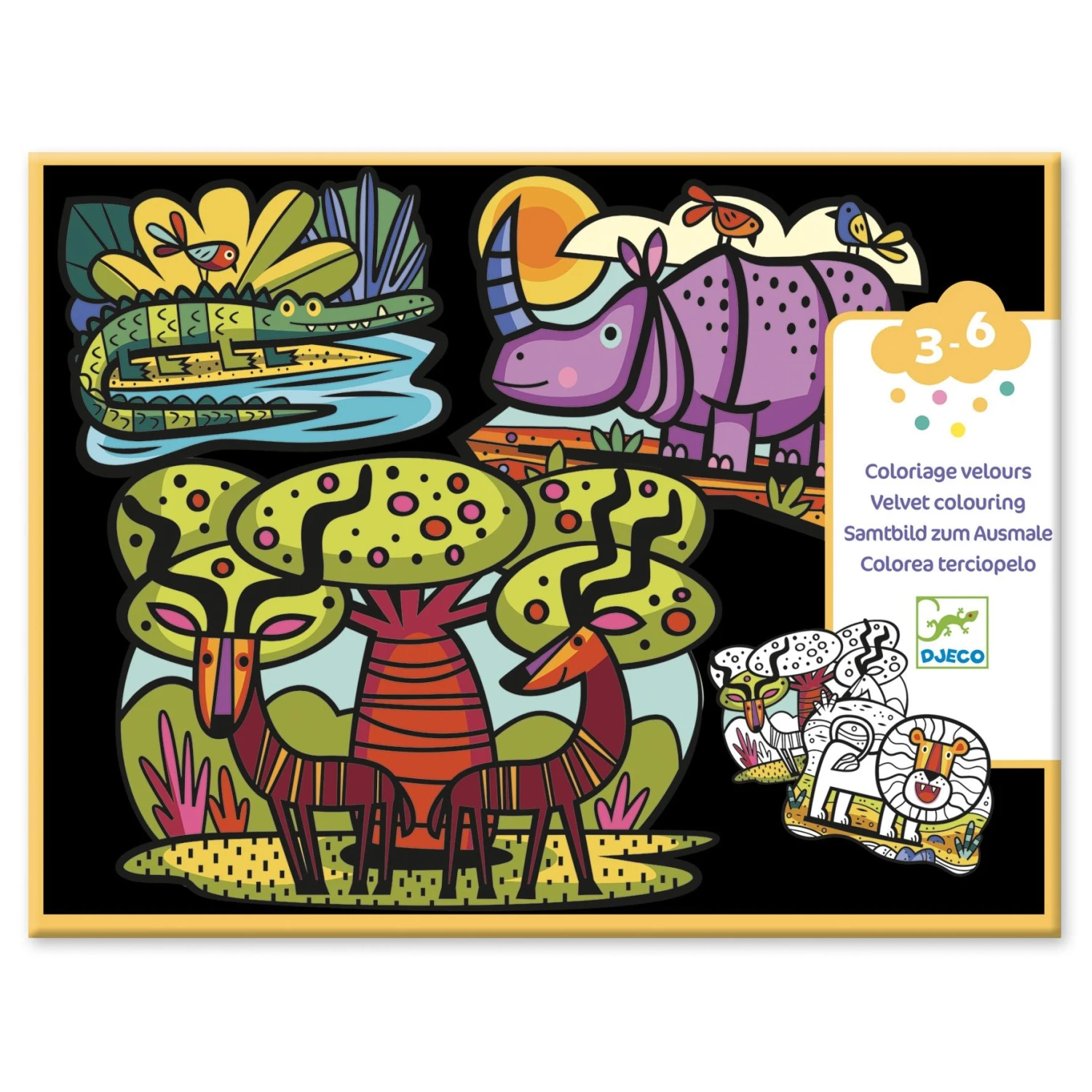 DJECO Flock Kleurplaat Savanne 3 Jr+ 1 DJECO Flock Kleurplaat Savanne 3 Jr+