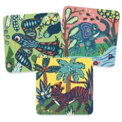 DJECO Krasfolie Kaarten Grote Dieren 3 Jr+ -Djeco DJECOkrasfoliekaartenGrotedieren3jr DJ09095b