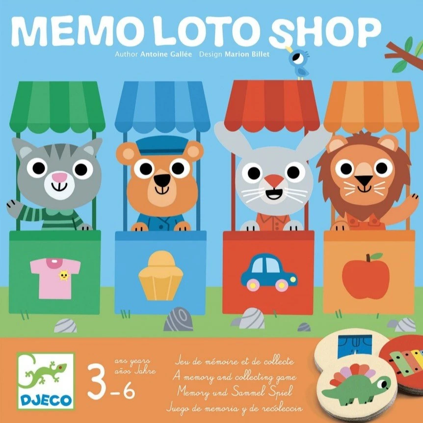 DJECO Memory Lotto Boodschappen 3 Jr+ 1 DJECO Memory Lotto Boodschappen 3 Jr+