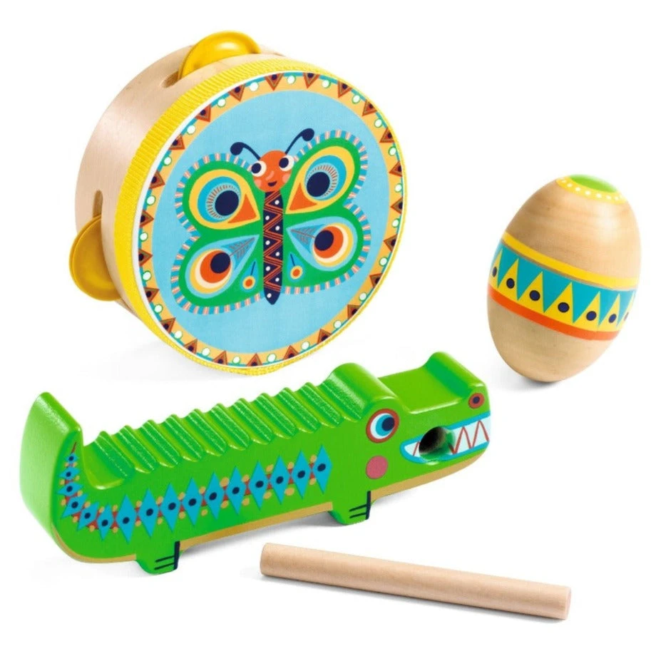 DJECO Muziekinstrumenten Set Percussie Animambo