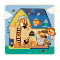 DJECO Puzzel 3 Lagen Chez Moo 18 Mnd 6 DJECO Puzzel 3 Lagen Chez Moo 18 Mnd -Djeco DJECOpuzzel3lagenchezmoo18mndDJ01482c