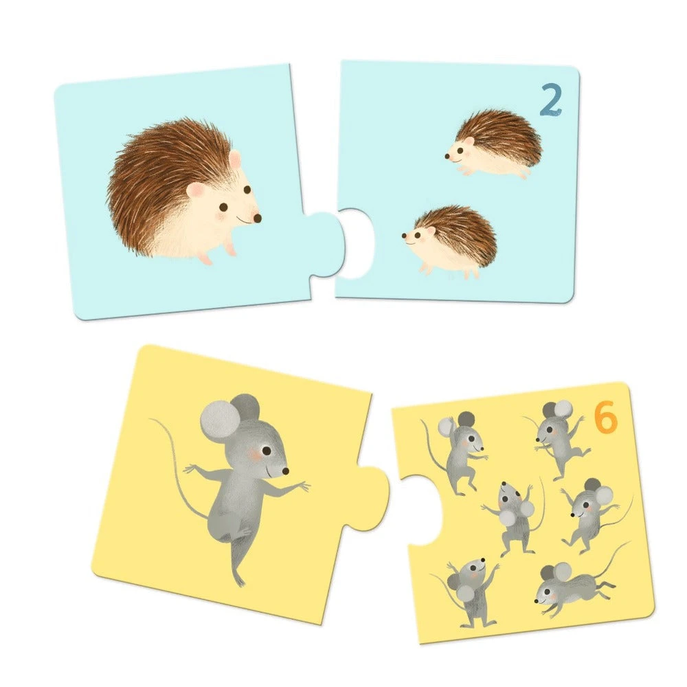 DJECO Puzzel Duo Articulo Baby Dieren 2 Jr+ 2 DJECO Puzzel Duo Articulo Baby Dieren 2 Jr+ - Afbeelding 2