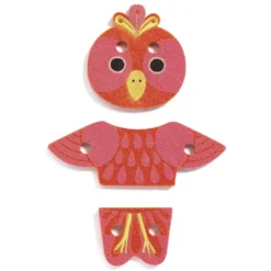 DJECO Rijgdieren Feltimix 2 Jr+ -Djeco DJECOrijgdierenFeltimix2jr DJ01669d