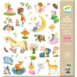 DJECO Stickers Fantasy Metallic 4 Jr+