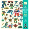 DJECO Stickers Robots Metallic 4 Jr+