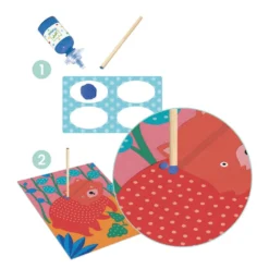 DJECO Verven Met Stokjes Pointillisme 3 Jr+ -Djeco DJECOvervenmetstokjesPointillisme3jr DJ09689a
