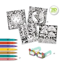 DJECO 3D Kleuren Fantasiebos 7 Jr+ -Djeco djeco 3d kleuren fantasiebos dj08652 b