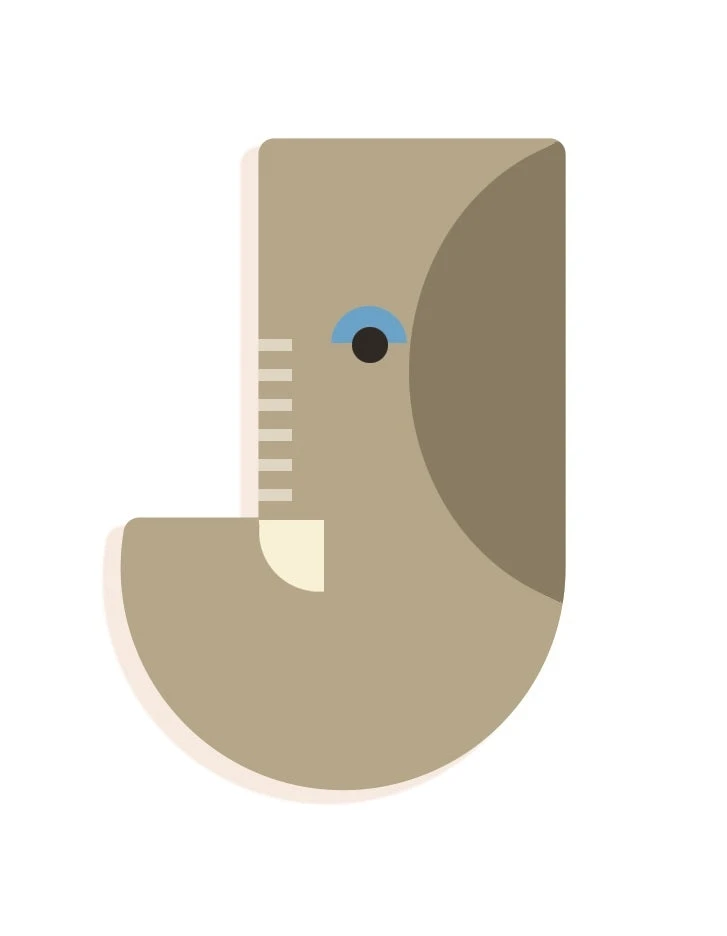 DJECO Houten Letter Designed Animal J 1 DJECO Houten Letter Designed Animal J