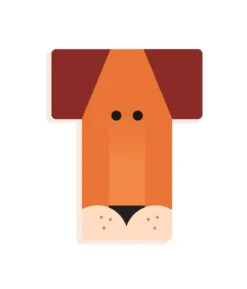 DJECO Houten Letter Designed Animal T