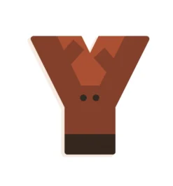 DJECO Houten Letter Designed Animal Y
