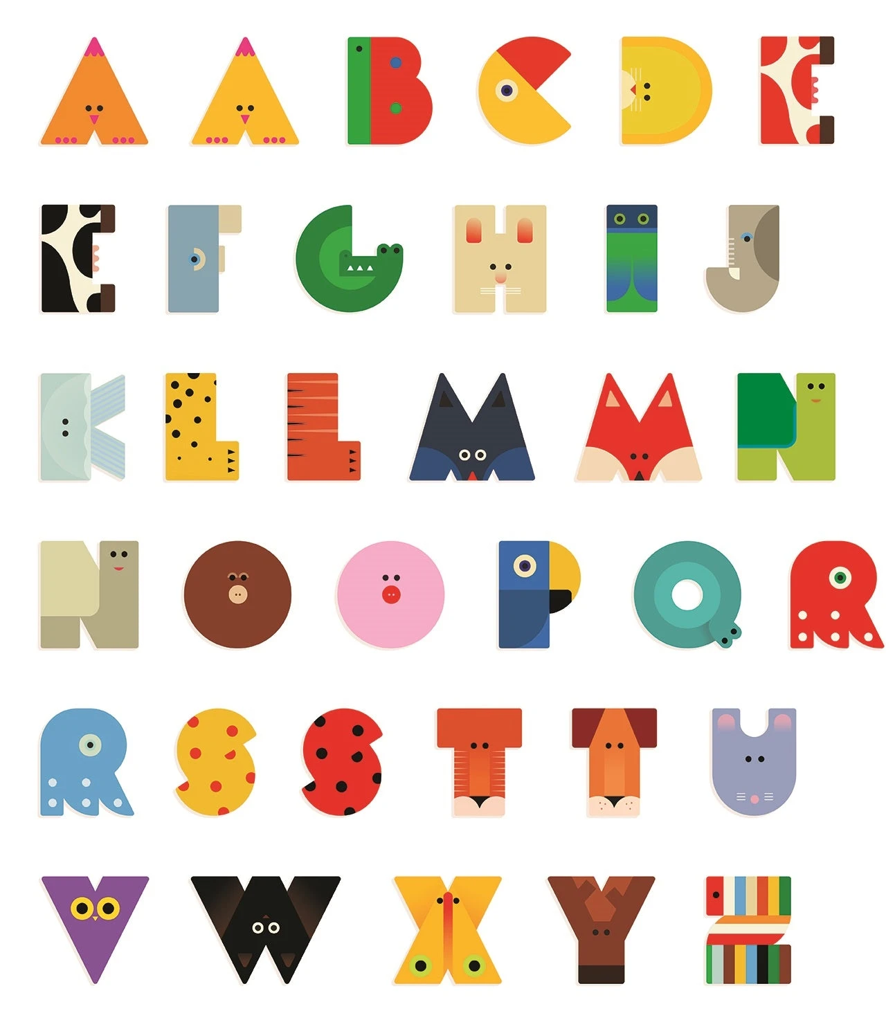 DJECO Houten Letter Designed Animal U - Afbeelding 2