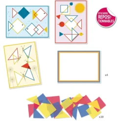 DJECO Raamstickers Magic Squares 3 Jr+ -Djeco djeco knutseldoos magic squares dj08975b