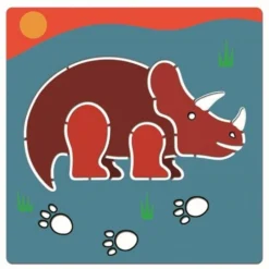 DJECO Tekensjablonen Dino's 4 Jr+ -Djeco djeco sjabolonen dino dj08863 d