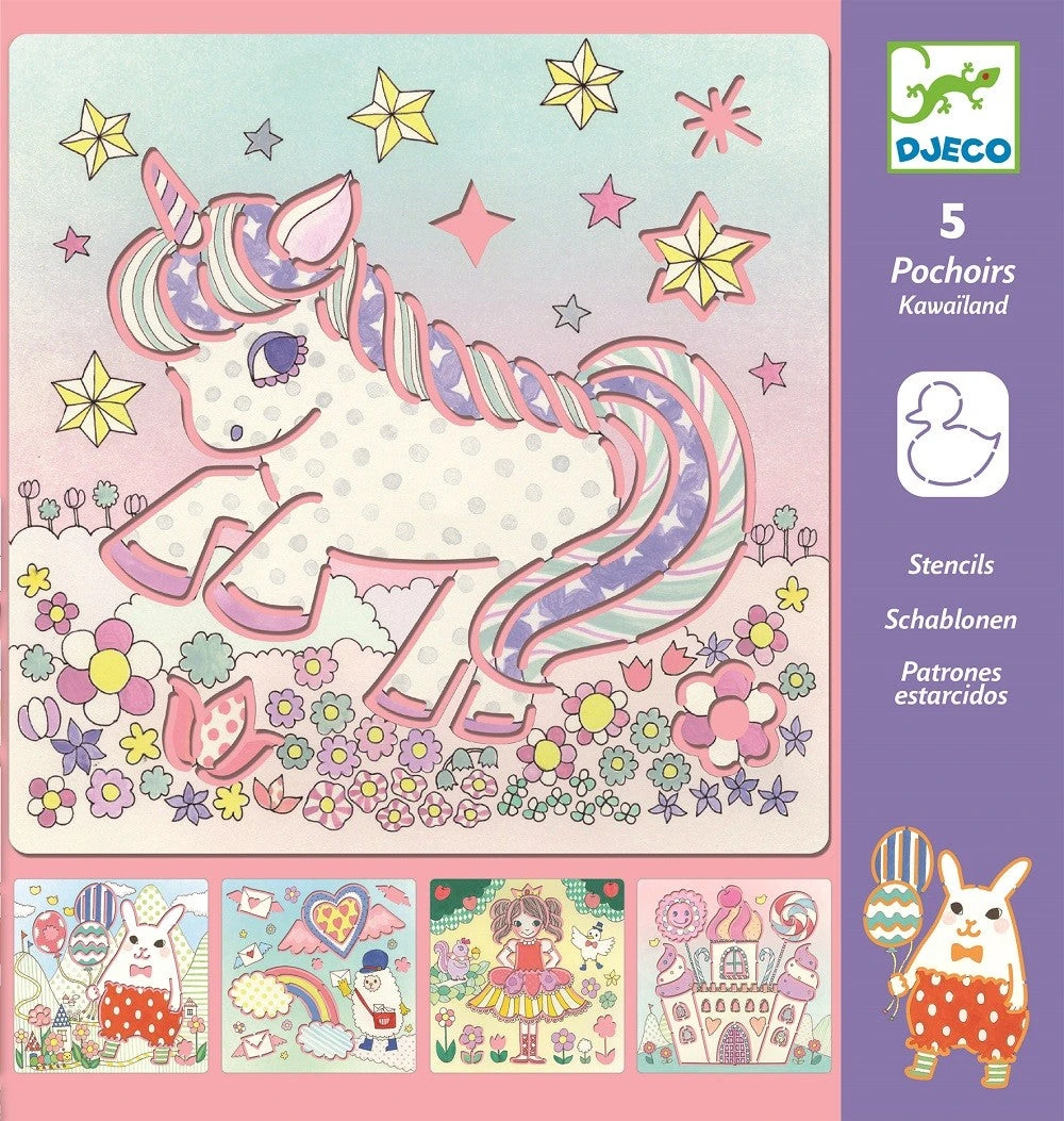 DJECO Tekensjablonen KawaÏland 4 Jr+ 1 DJECO Tekensjablonen KawaÏland 4 Jr+